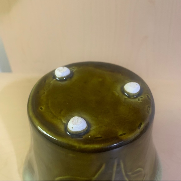 Unique Pair of Glazed Earthy Ceramic Planters - Vintage Tri-Footed Planters - Picture 12 of 14